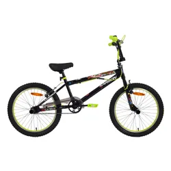 Rower dziecięcy KARBON Stickerboomb BMX 20 Czarno-limonkowy