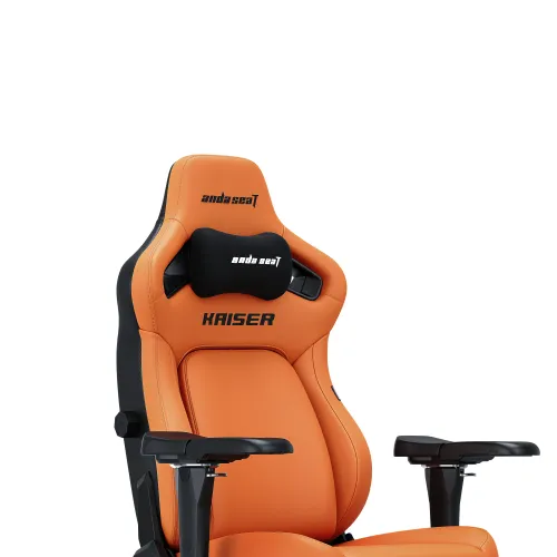 Fotel Anda Seat Kaiser 4 XL Gamingowy do 200kg Skóra Eco Pomarańczowy