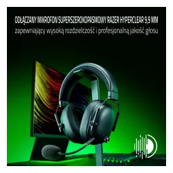 Słuchawki RAZER BlackShark V3 Bezprzewodowe, Nauszne, Dźwięk przestrzenny Czarny