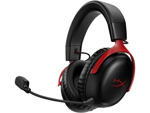 Słuchawki bezprzewodowe z mikrofonem HyperX Cloud III Wireless Nauszne Czarno-czerwony