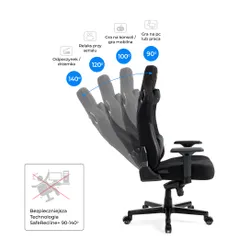 Fotel GAMVIS Elite 2.0 Pro XXL Czarny (złote elementy)