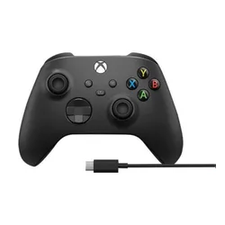 Microsoft Xbox Series Pad беспроводной Геймпад для Xbox, ПК + кабель USB-C-carbon black