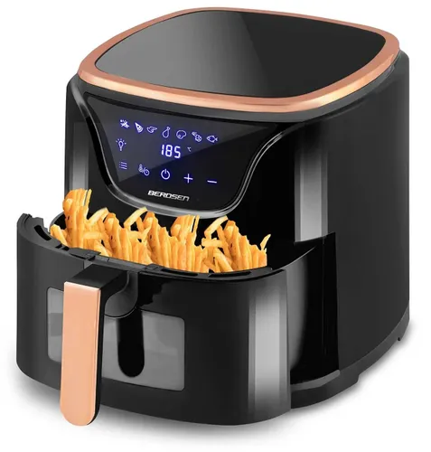 Frytkownica beztłuszczowa Air Fryer BERDSEN BD-652 5l Czarno-złoty