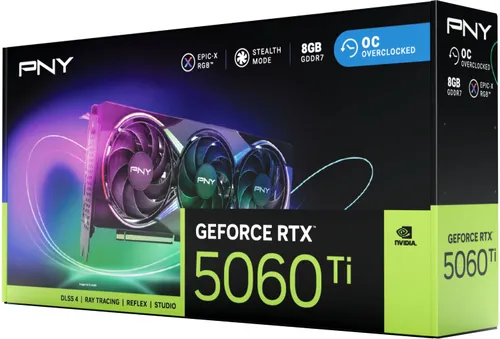Karta graficzna PNY GeForce RTX 5060 Ti Epic-X RGB Triple Fan OC 8GB DLSS 4.5