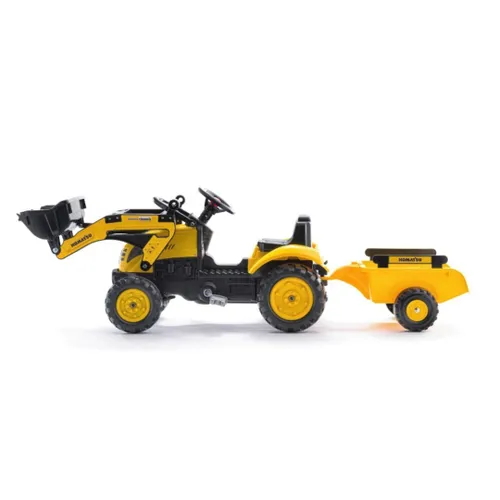 Falk Traktor Na Pedały Koparka Komatsu Z Przyczepą I Łyżką 2-5 Lat
