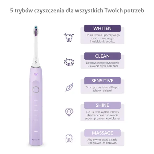 Szczoteczka soniczna TrueLife SonicBrush Clean70 UV Fioletowy