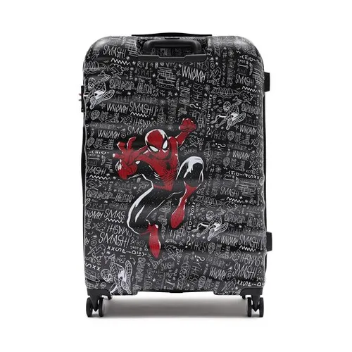 Duża Twarda Walizka American Tourister Wavebreaker Disney 85687-A083-1CNU Spiderman Skech