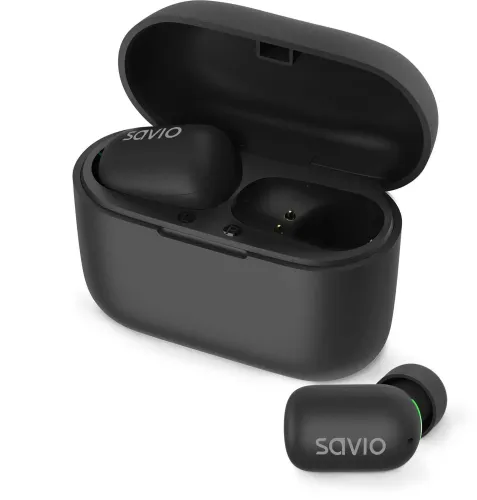 Słuchawki bezprzewodowe Savio TWS-09 Dokanałowe Bluetooth 5.1 Czarny