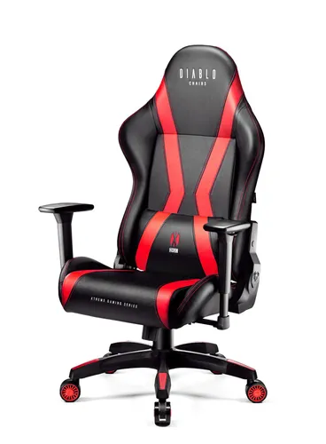 Fotel Diablo Chairs X-Horn 2.0 Normal Size Gamingowy do 160kg Skóra ECO Czarno-czerwony