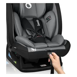 Fotelik samochodowy LIONELO Izzy i-Size 40-150 cm (0-36 kg) Czarno-szary
