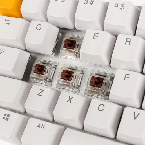 Klawiatura mechaniczna Glorious GMMK Compact White Ice Edition - Gateron Brown - biały