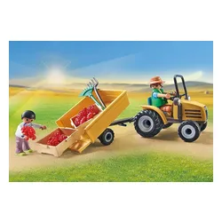 Playmobil Country Figures Set 71442 Трактор с прицепом и цистерной для воды