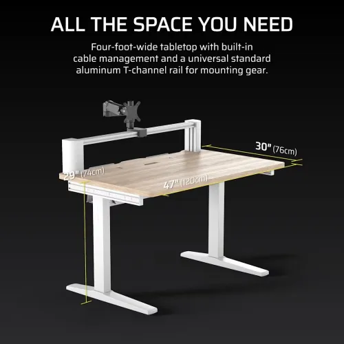 Biurko Corsair Platform:4 Standardowy 120cm Drewno bejcowane na kolor jasnej sosny