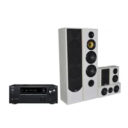 Onkyo TX-NR6100 Cinema Package Black, Taga Harmony TAV-606 v.3 White