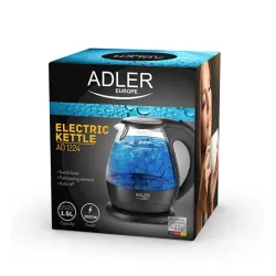 ADLER Round 1,5 l czarny - czajnik elektryczny bezprzewodowy szklany