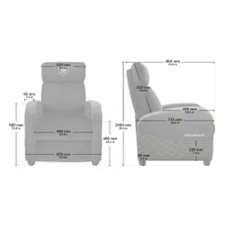Sofa gamingowa COUGAR Elite Czarno-złoty