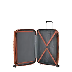 American Tourister SPEEDSTAR-copper orange'ın geniş genişletilebilir valizi