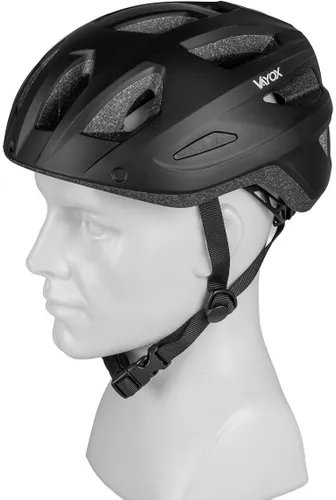 Kask rowerowy VAYOX Active VA0424BML Czarny MTB z lampką (rozmiar L)