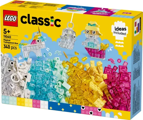 LEGO Classic 11040 Magiczny zestaw z przezroczystymi klockami