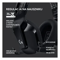 Наушники геймерские / игровые Logitech G733 Lightspeed Черные (981-000864)