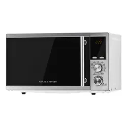 Kuchenka mikrofalowa GÖTZE & JENSEN MO401X 700W średnica 24.5 cm pojemność 20L Auto Defrost QuickStart Czarno-srebrny