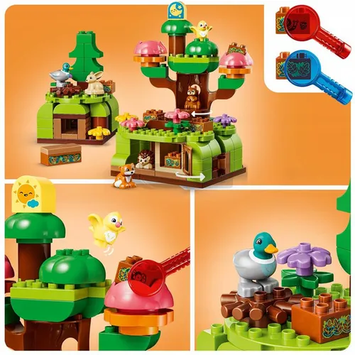LEGO Duplo 10480 Las odkrywców z dzikimi zwierzętami, zestaw klocków 3+
