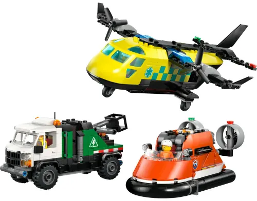 LEGO 60505 City Zestaw z samolotem, ciężarówką serwisową i poduszkowcem