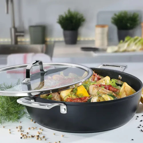 SPRING Meridian Intense Pro 28 cm - patelnia nieprzywierająca z pokrywką