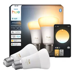 Inteligentna żarówka LED PHILIPS HUE 929003854902 8.1W E27 Bluetooth, ZigBee (2 szt.)
