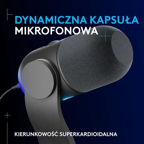 Mikrofon Logitech Yeti GX Przewodowy Dynamiczny Czarny