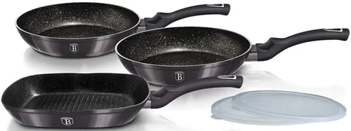 Zestaw patelni BERLINGER HAUS Metallic Line Carbon Pro Edition BH-7048 (5 elementów)