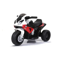 Motorek Na Akumulator Dla Dzieci 1-3 Lata Trójkołowy Bmw S1000Rr LED Skóra