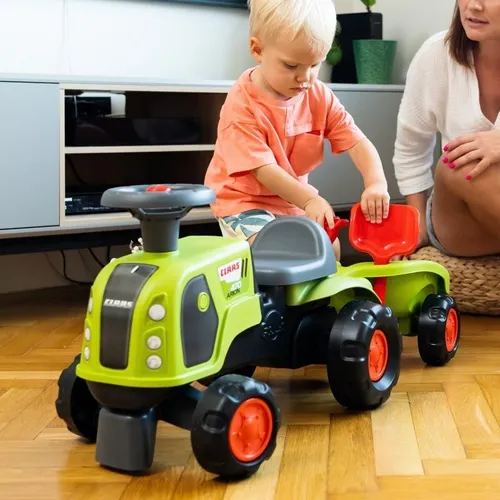 Falk Jeździk Claas 470 Arion Zielony Z Przyczepką + Zestaw Do Piasku