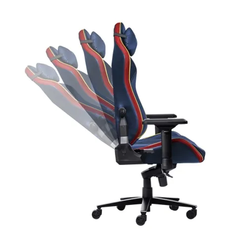 Fotel Trust GXT 721SM Ruya Pro Premium do 150kg Tkanina Skóre ECO Niebieski Superman