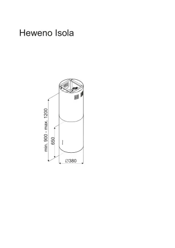 Okap Globalo Heweno Isola 39.2 Inox