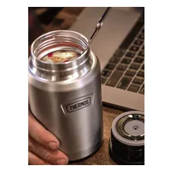 Termos obiadowy z łyżką Thermos Icon Food Jar 0,47 l - matte stainless steel