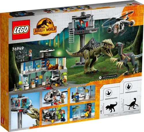 Конструктор Lego Jurassic World атака гиганотозавра и теризинозавра (76949)