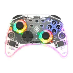 Pad Deltaco GAM-149-T do Nintendo Switch, PC Bezprzewodowy Transparent