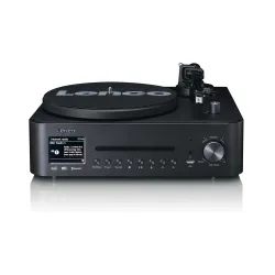 Gramofon Lenco MC-760BK Manualny Napęd paskowy Przedwzmacniacz Czarny