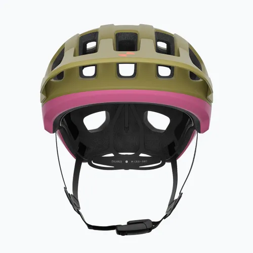 Kask rowerowy POC Cularis olivine green matt/thulite pink matt