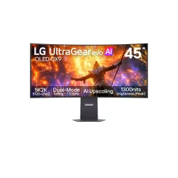 Monitor LG UltraGear evo AI 45GX950B 45" 5K2K WUHD OLED Dual Mode 165Hz/330Hz 0,03ms Funkcje AI Zakrzywiony Gamingowy