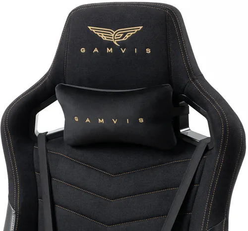 Fotel GAMVIS Elite 2.0 Pro XXL Czarny (złote elementy)
