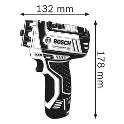 Bosch GSR 12V-15 FC Professional Akülü Matkap (+2 adet 2AH pil + Hızlı Şarj Cihazı + Kılıf)