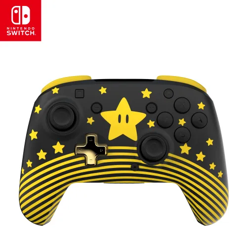 Pad Turtle Beach Rematch Wireless Controller Super Mario Star do Nintendo Switch / Switch 2 Czarno-Żółty
