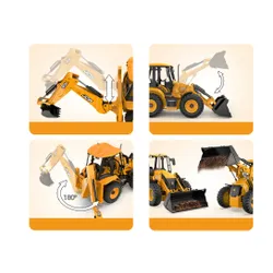 Zdalnie sterowany samochód COIL auto RC pilot koparka JCB pojazd metal żółta