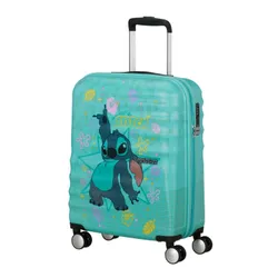 Walizka kabinowa American Tourister Wavebreaker Disney - Stitch flower