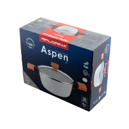 Garnek aluminiowy z pokrywką FLORINA ASPEN 5 l