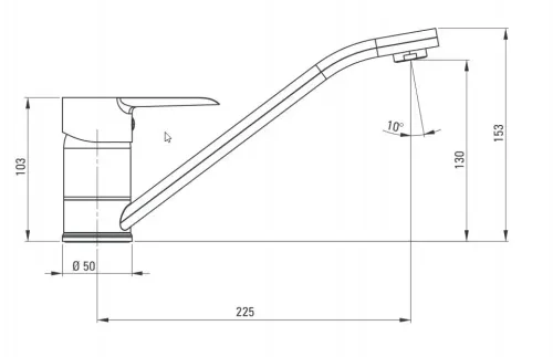 Bateria Deante Corio BFC 060M Chrom Mosiądz