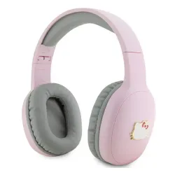 Słuchawki bezprzewodowe Hello Kitty HKBHA1BKHLMP Metal Logo Oval Shape Nauszne Bluetooth 5,3 Różowy