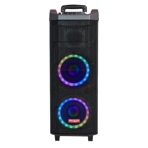 Power Audio Aiwa KBTUS-608MKII 80W Bluetooth Mikrofon Karaoke Czarny